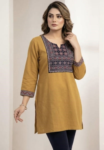 Premium Cotton Vegetable Yoke Kurti