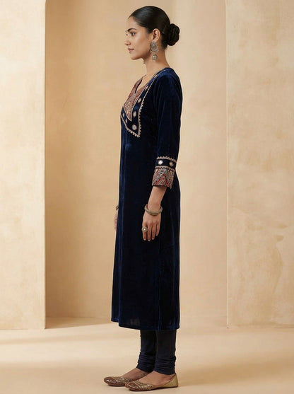 Premium Cotton Kurti with Mirror Work