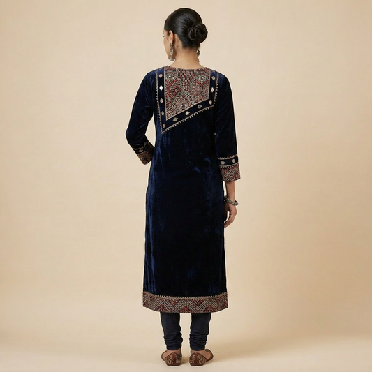 Premium Cotton Kurti with Mirror Work
